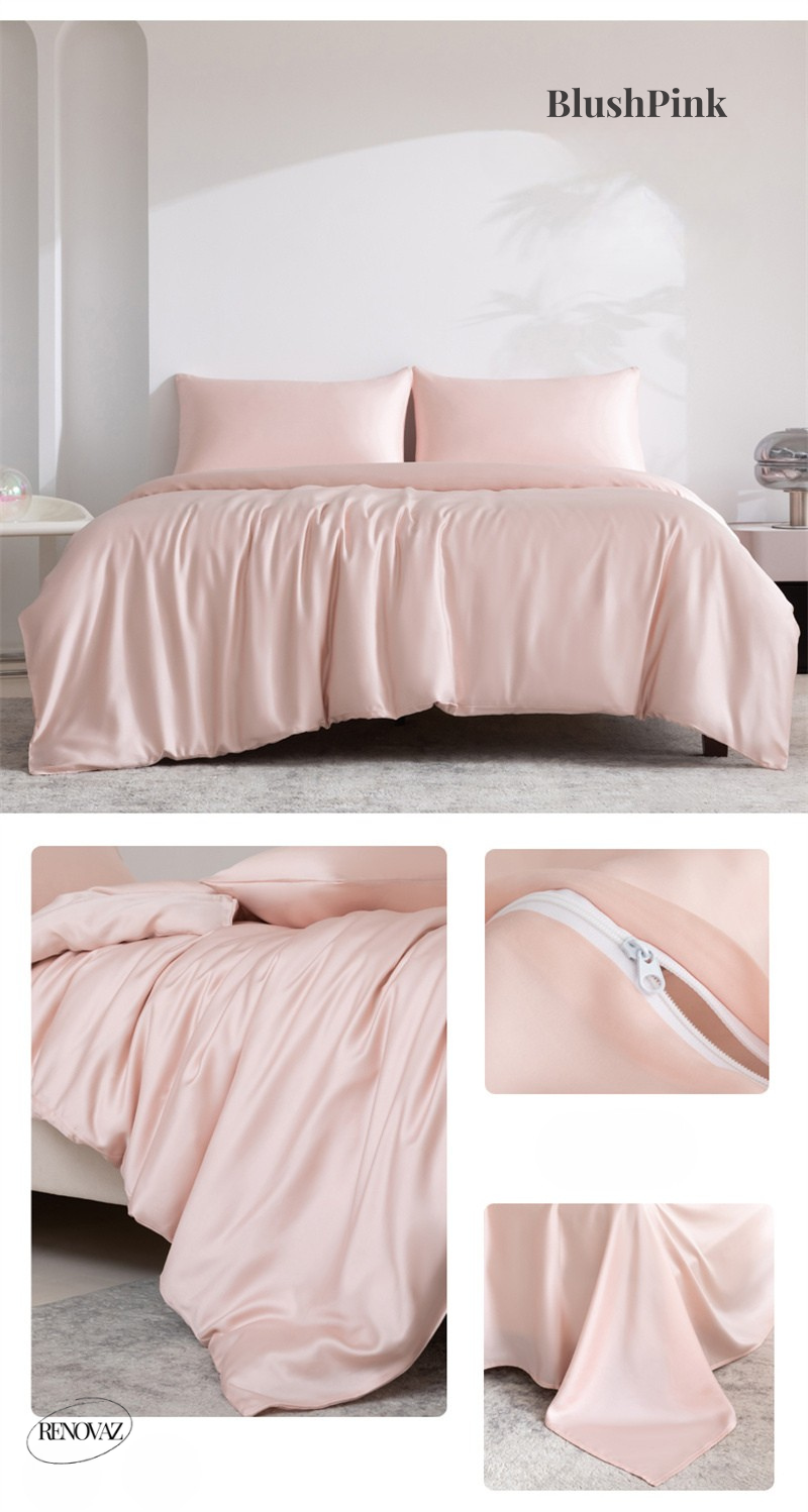 Luxe Zijden Zachte Beddengoed Set – Ademend, Duurzaam & Stijlvol