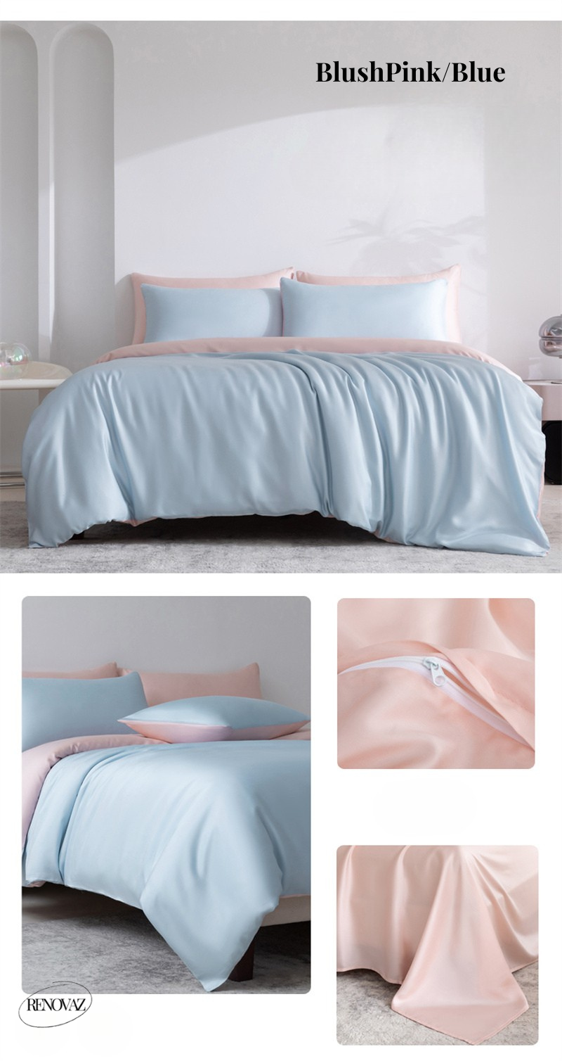 Luxe Zijden Zachte Beddengoed Set – Ademend, Duurzaam & Stijlvol