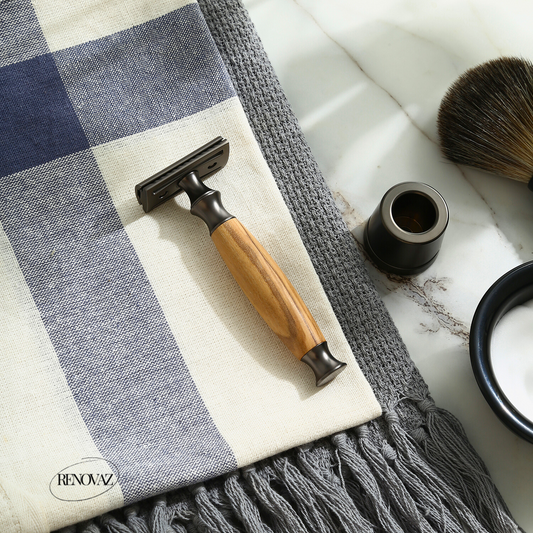 TitanWood Safety Razor (inc. 10 mesjes)