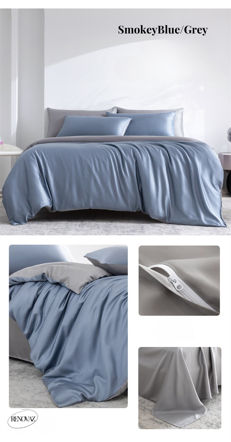 Luxe Zijden Zachte Beddengoed Set – Ademend, Duurzaam & Stijlvol