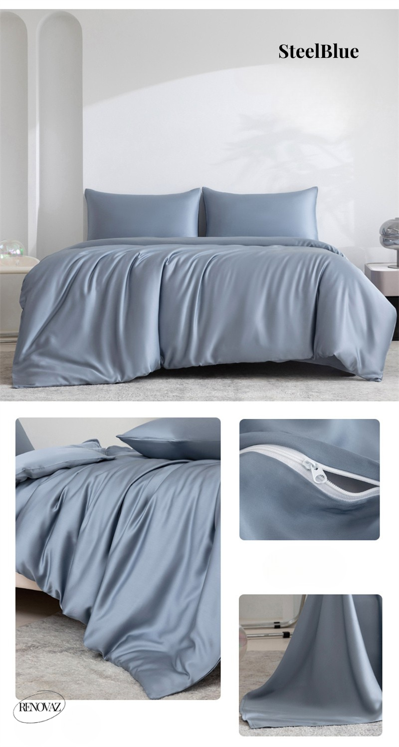 Luxe Zijden Zachte Beddengoed Set – Ademend, Duurzaam & Stijlvol